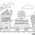 Clipart candy coloring pages printables