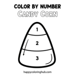 Color by number halloween coloring pages for kids