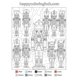 Color by number nutcracker pages