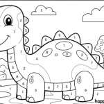 Color by number pages for kids