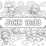 Color page for john 16:33