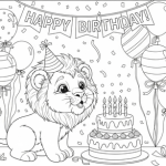 Coloring page 2 year old birthday