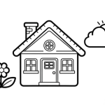 Coloring page house