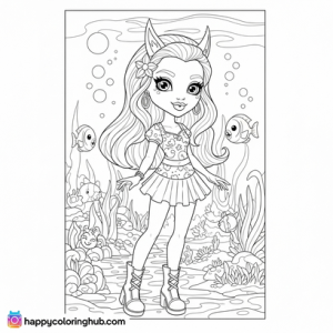 Coloring page monster high – Happy Coloring Hub – Free Printable ...