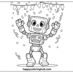 Coloring page robots