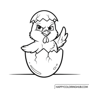 Coloring page trouble maker