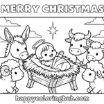 Coloring pages christmas cards christian