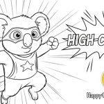 Coloring pages cute koala