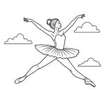 Coloring pages for ballerina