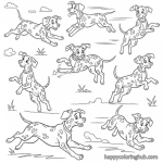 Coloring pages for kids 101 dalmations