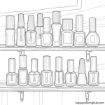 Coloring pages for kids of nail polish