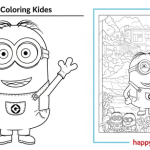 Coloring pages for kids to print of minions