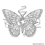 Coloring pages for kids with quotes