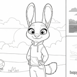 Coloring pages for kids zootopia
