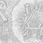 Coloring pages for little girls fairy cottage hard