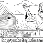 Coloring pages for noah and the ark