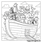 Coloring pages of noah s ark animals