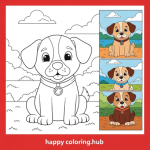 Coloring pages puppy