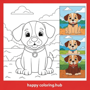 Coloring pages puppy