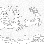 Coloring pages rudolph reinder