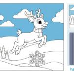 Coloring pages that are cute and they are rudolph the red nose reindeer
