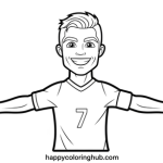 Coloring pages to print of cristiano ronaldo