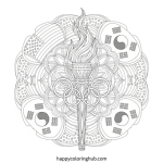 Coloring pages usa to south korea olympics