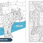 Coloring with numbers for adults