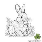 Cute bunny coloring pages