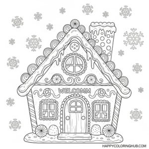 Cute christmas coloring pages
