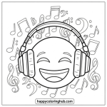 Cute emoji pictures coloring pages