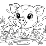 Cute eyes animal coloring pages