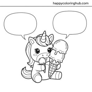 Cute unicorn free printable coloring pages