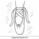 Dance shoe coloring pages
