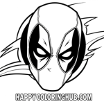 Deadpool logo coloring pages