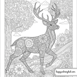 Deer coloring page