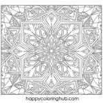Difficult advanced mandala coloring pages