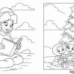 Disney christmas coloring pages for kids
