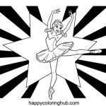 Disney printable ballerina coloring pages free