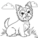 Dog coloring pages yorkie