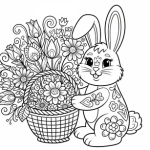 Easter bunny coloring page