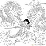 Easy coloring pages disney girls