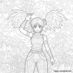 Easy dragon ball z bulma coloring pages