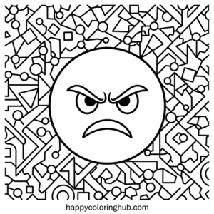 Emoji coloring pages for adults