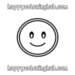 Emoji face coloring page