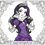 Ever after high coloring pages raven queen