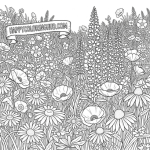 Flowers to color and print