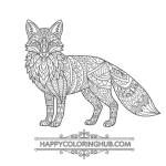 Fox coloring page