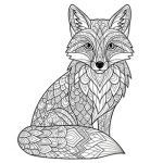 Fox images coloring page