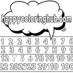 Free 100 chart coloring pages